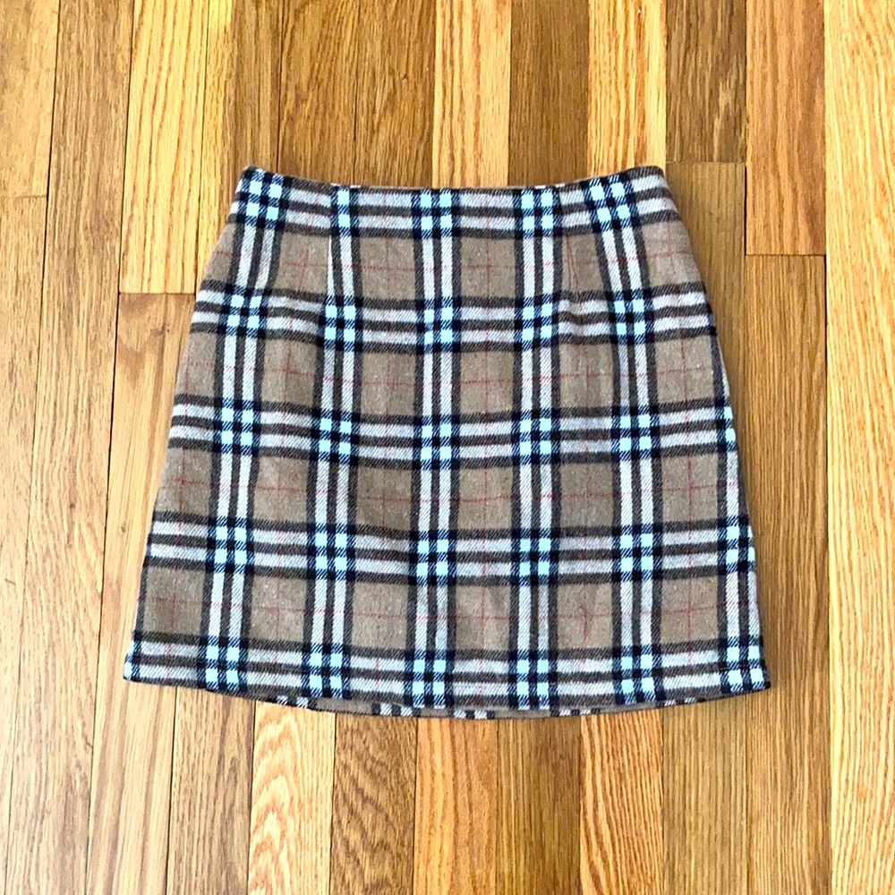 Pink Lily Brown Plaid Mini Skirt